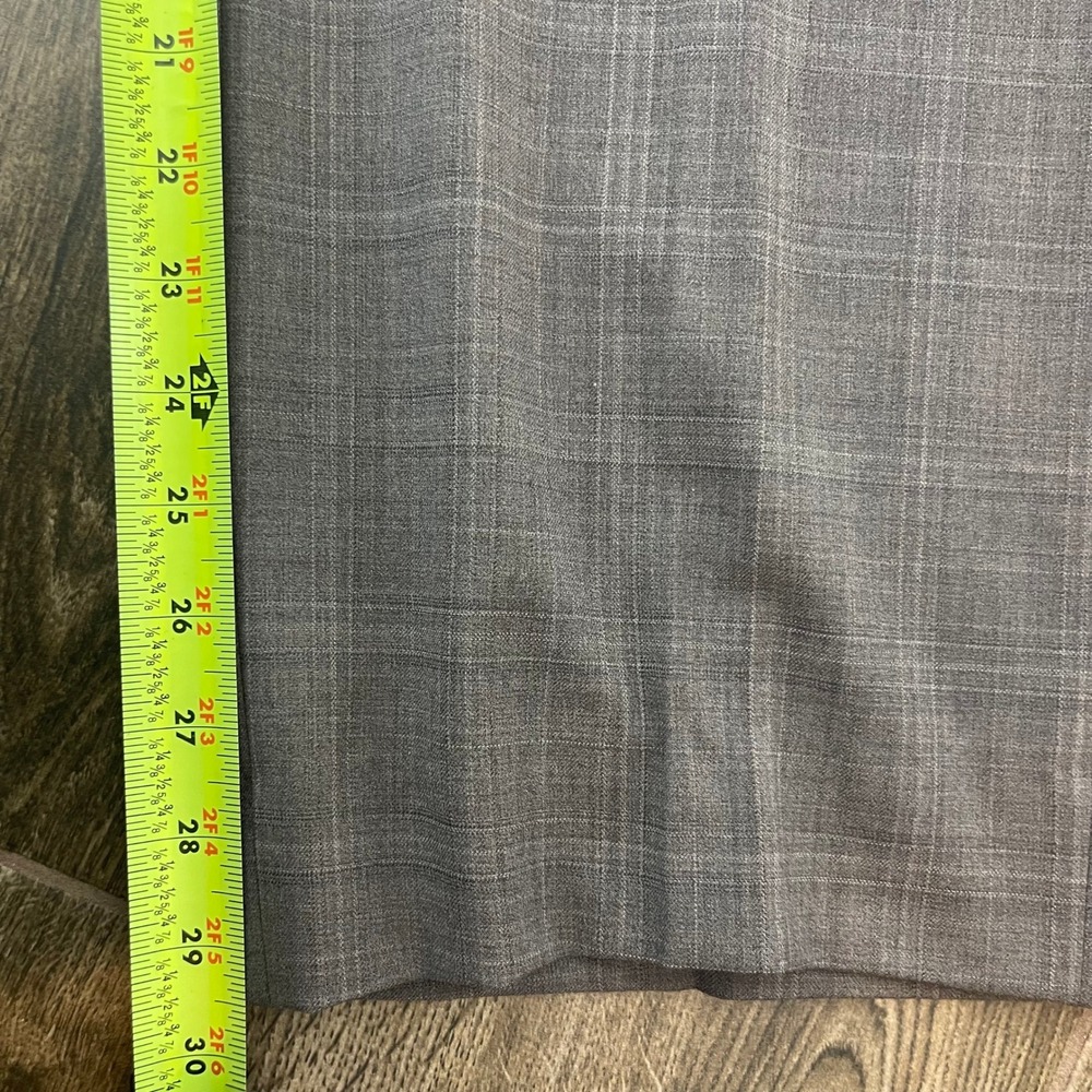 Tommy Hilfiger Wool Blend Suit Mens 48R W43 Grey Glen Plaid Regency Formal Smart - Picture 14 of 16